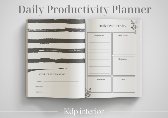 Download Daily Productivity Planner /KDP Interior - Daily productivity planner Collection