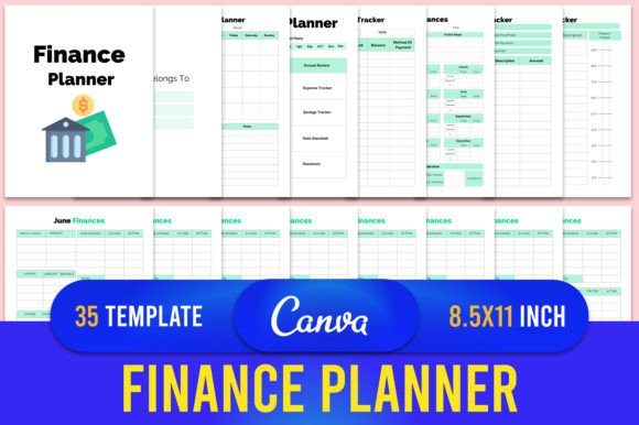 Download Editable Finance Planner Canva Template - Premium Resources