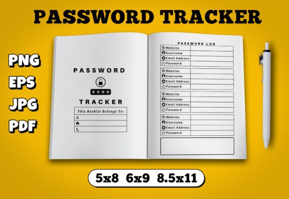 Download Password Tracker Kdp Interior - Password tracker Collection
