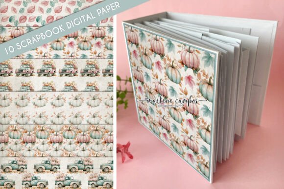 Download Scrapbook Paper Pastel Pumpkins - Pumpkins Collection