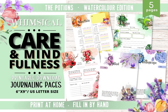 Download Care&amp; Mindfulness Journal Printable #505 - Premium Resources