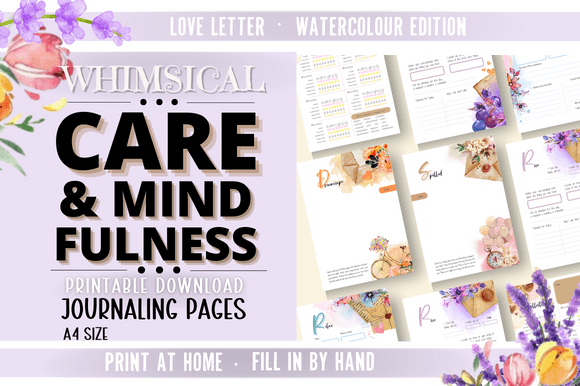 Download Care&amp;Mindfulness Journal Printable Pages - Premium Resources